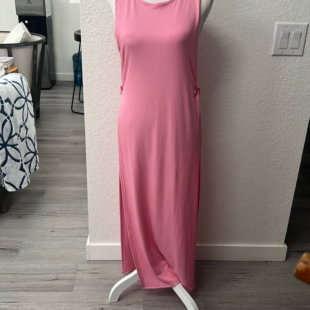 Sexy pink swimsuit cover up